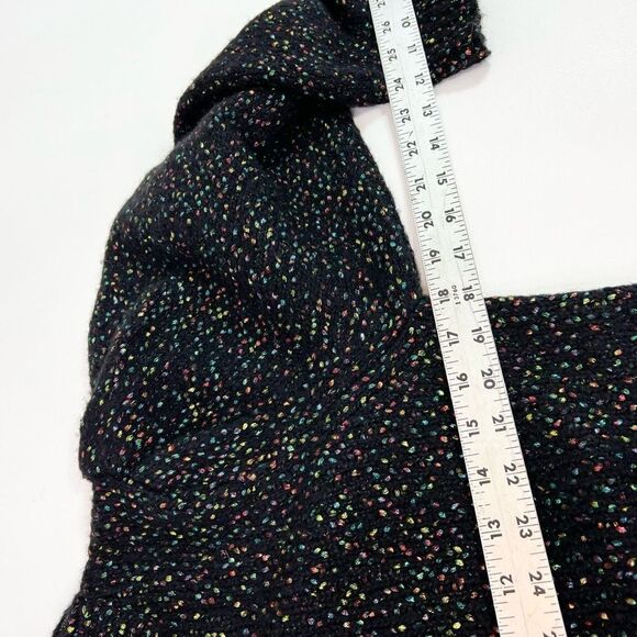 Intermix Wool Blend Sweater Womens Medium Tight Speckled Knit Puff Sleeve - Picture 6 of 9